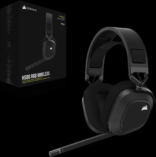Auscultadores Corsair Hs80 RGB Wireless Preto