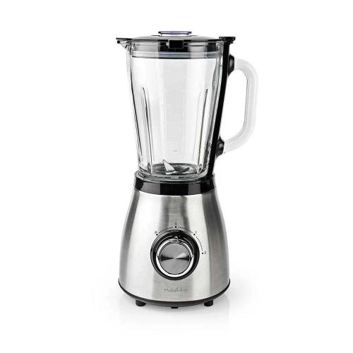 Batidora de Vaso | 800 W | 1.5 L | Cristal | 2 Ajustes de Velocidad | Negro / Plata