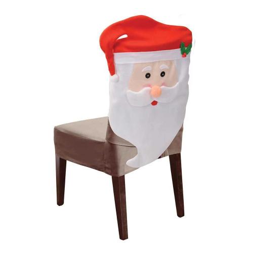 Capa Pai Natal para Encosto Cadeira de Feltro 45x73cm