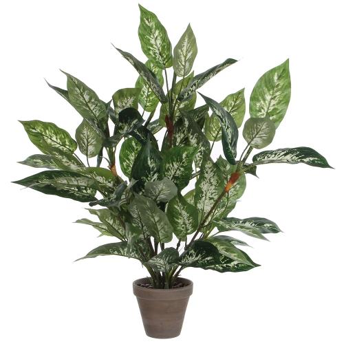 Dieffenbachia Verde Pvc em Vaso Cinzento