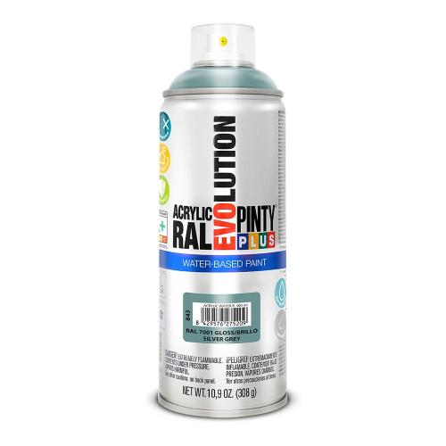 Spray Pintyplus base de água Cinzento Prata 520cc