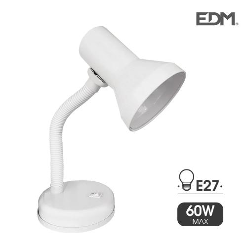 Candeeiro de Mesa Modelo London E27 60w Cor Branco Edm