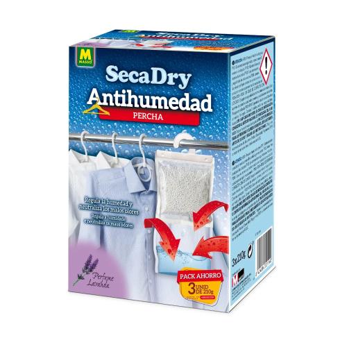 Secadry Pack 3 Ganchos Anti-Humidade 3x120g 231646 Massó