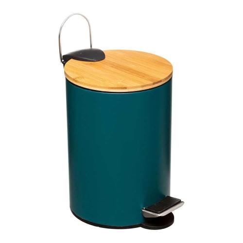 Balde do Lixo Wc Verde Petrol. 3l Coleção "Colors