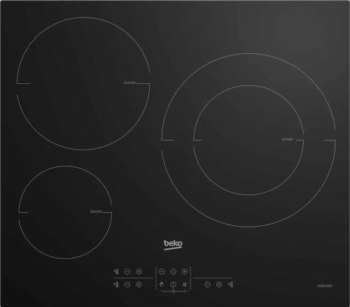 7200w Duo 3 Zone Induction Hob (Black) - Beko