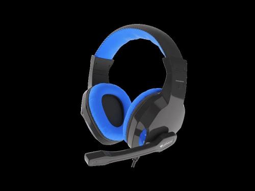 Auscultadores Headset Gaming Argon 100 C/ Microfone Preto/Azul - Genesis