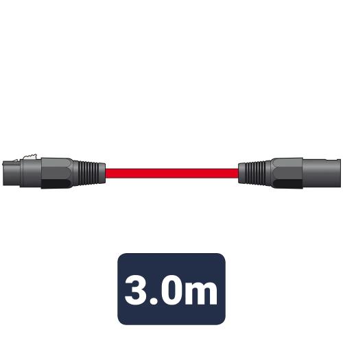 Classic Microphone Lead Xlr Female - Male 3.0m Red