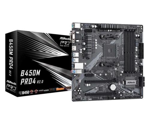 Asrock B450m Pro4 R2.0 Amd B450 Socket Am4 Micro Atx