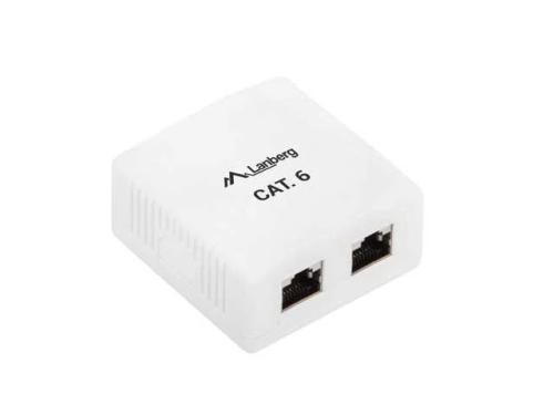 Roseta Lanberg de Superficie Cat.6 Ftp 2x Toma Rj.