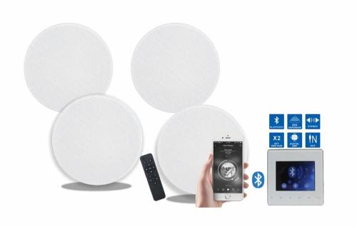 Kit De Som Bluetooth Com Amplificador E 4 Colunas