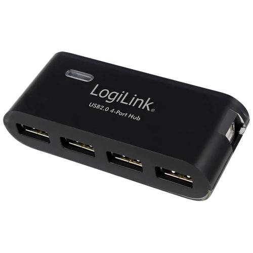 Hub Usb 2.0 de 4 Portas, Preto - com Alimentador .