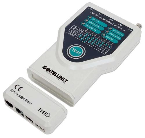 Intellinet Kabeltester 5-In-1 Rj45/Rj11/Usb/Firewire/10base