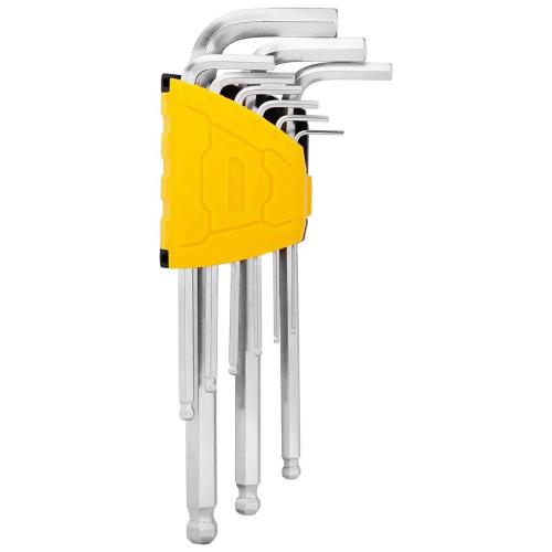 Sada Dlouhých estihranných Imbusových Klícu 1,5-10 Mm Deli Tools Edl3088 (Stríbrná)