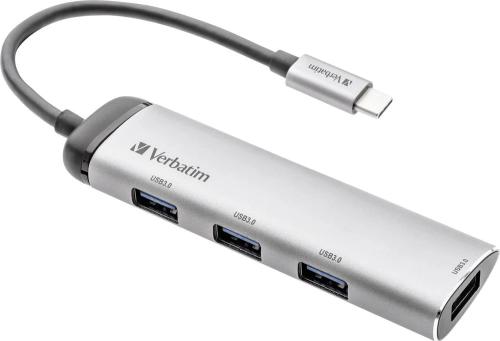 Verbatim Hub Usb-C 4xusb3 Aluminio