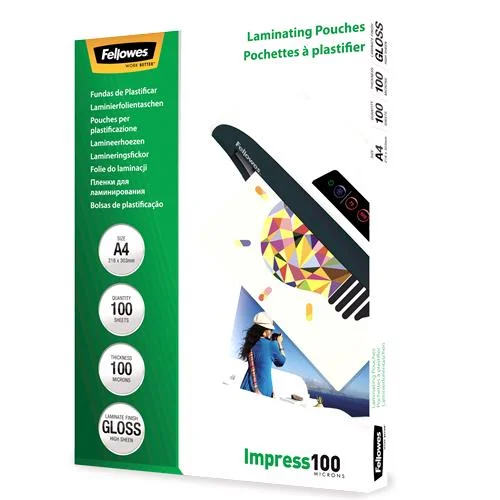 Fellowes Laminierfolie Capture A4 100mikron Glänzend 100p