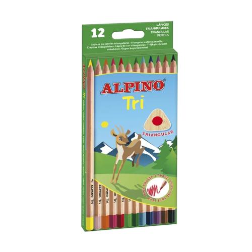 ESTUCHE 12 LÁPICES TRIANGULARES TRI ALPINO AL0001.