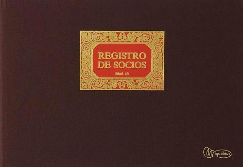 Libro Folio Apaisado 100hojas Registro Socios Mod.13 Miquelrius 5013