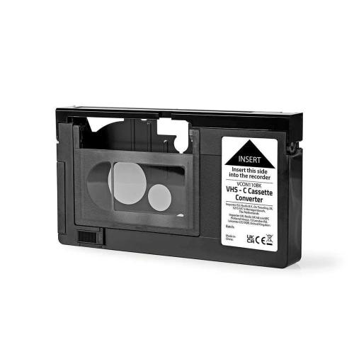 Conversor VHS-C para VHS Preto Nedis