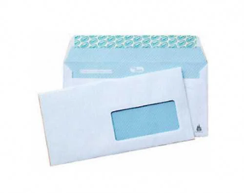 Caixa 500 Sobres Americano (115x225) Offset Blanco.