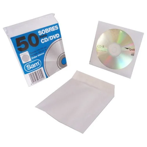 Pacote 50 Envelopes para Cd / Dvds