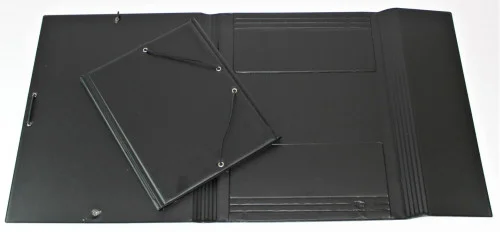 CARPETA FORMATO FOLIO GOMAS Y SOPALAS PVC NEGRA I.