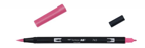 MARCADOR DE PONTA DUPLA COR-DE-ROSA TOMBOW