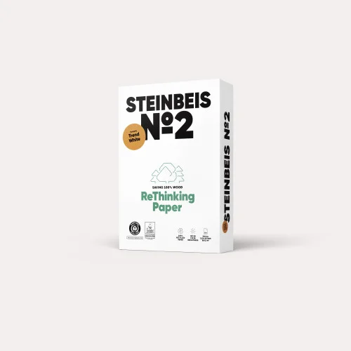 Paquete 500h Papel Reciclado 80gr A4 Trend White .