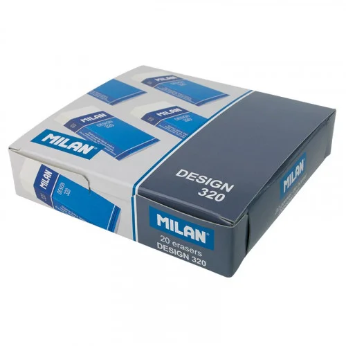 GOMA PARA OFICINA BLANCA CON FUNDA Y CELOFÁN MILA.