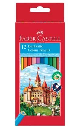 ESTUCHE 12 LAPICES COLORES HEXAGONALES HT FABER C.