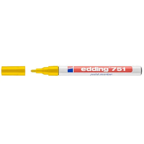 Marcador permanente Edding 751 Amarelo 1-2mm