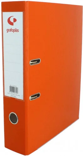 ARCHIVADOR PALANCA 45 COLOR NARANJA A4 LOMO ESTRE.