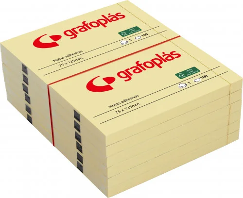Pack3 Bloc 100 Notas Adhesivas 40x50mm Amarillas .