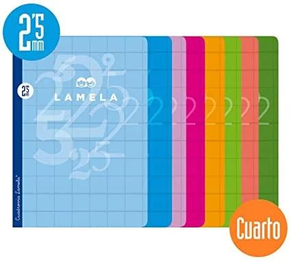 Libreta Cuarto 50 Hojas Rayado 2,5 Mm-Colores Sur.