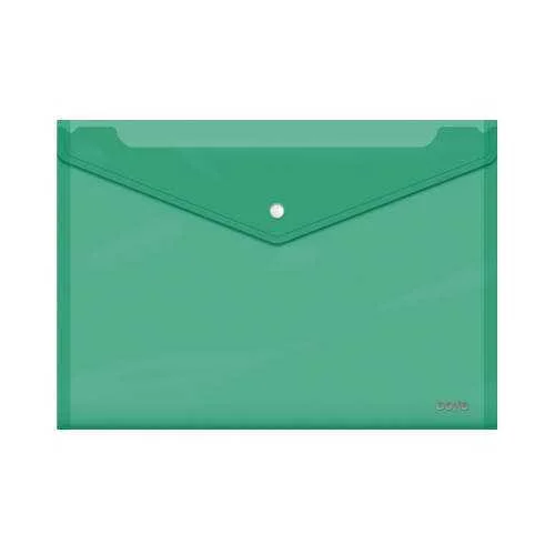 SOBRES POLIPROPILENO BROCHE VERDE FOLIO APAISADO .