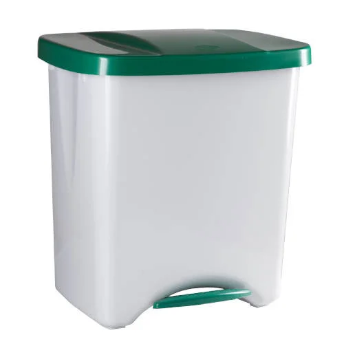 Papelera Pedalbin Ecologic 40l Tapa Verde Denox D.