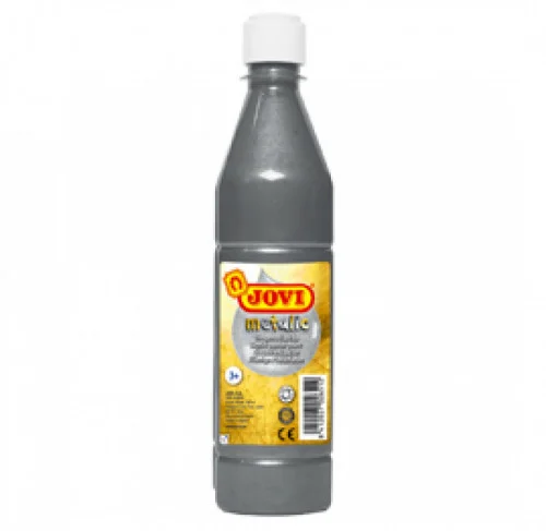 Botella Témpera Líquida 500 Ml Metalic- Plata Jov.