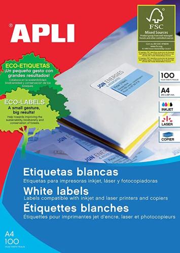 Caja 100 Hojas Etiquetas Blanca Ilc 105x35 1287 A.
