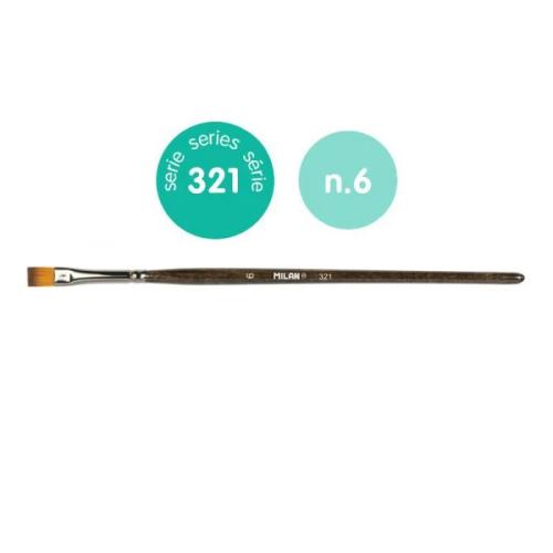 PINCEL SINTÉTICO PLANO SERIE 321, Nº 6 MILAN 80477