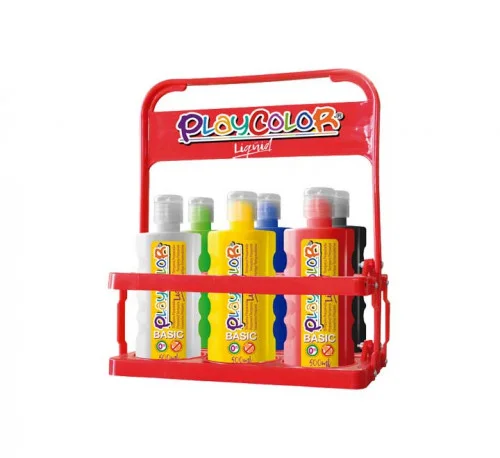 Tempera Líquido para 6 Frascos de 500ml. Basket 6.