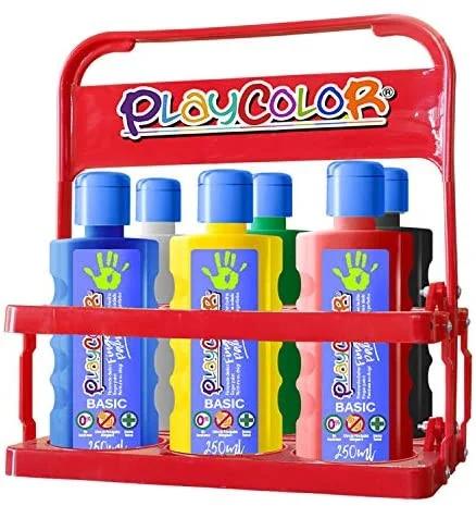 Pintura de Dedo Basic 40ml. 6 Colores Surtidos Pl.