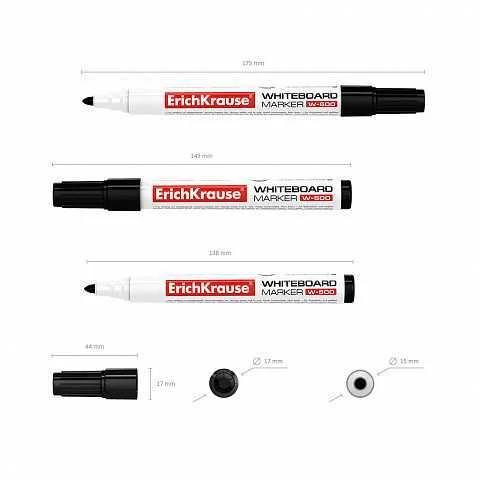 MARCADOR PIZARRA BLANCA W-500, COLOR: NEGRO ERICH.