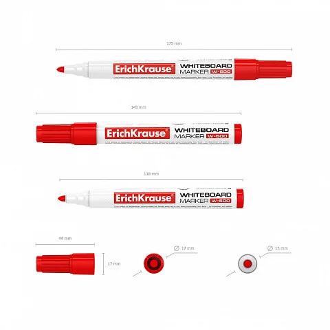 MARCADOR PIZARRA BLANCA W-500, COLOR: ROJO ERICH .
