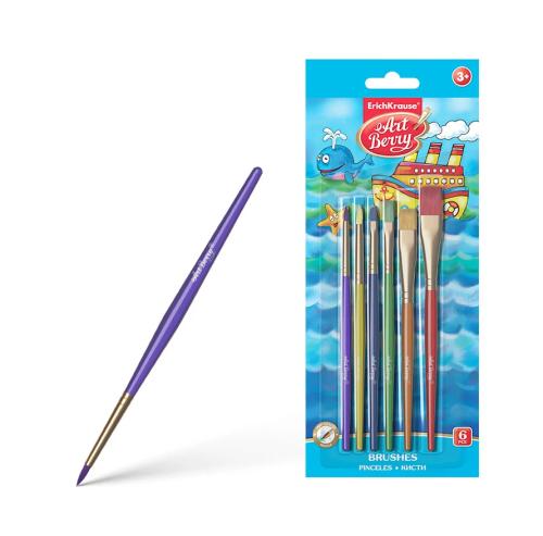 Conjunto de Escovas Sintéticas para Desenho e Dec.