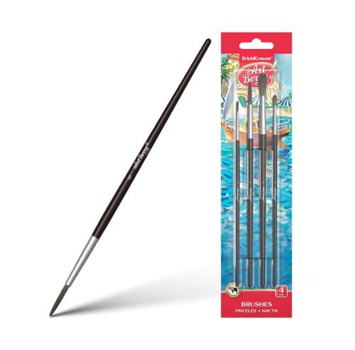 Conjunto de Escovas de Aguarela e Temperas, Cabel.