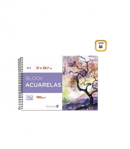 CUADERNO DIBUJO A3 ACUARELAS 24 HJS. 190GMS. HSWC.