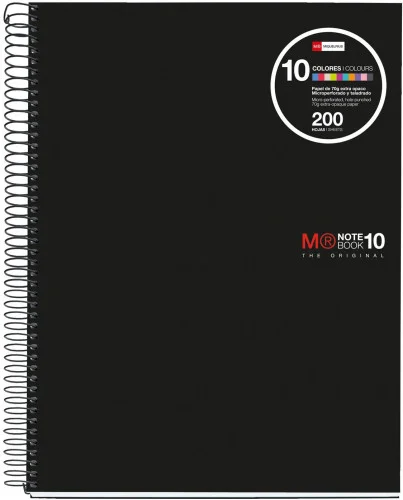 Cuaderno Espiral Nb-10 A4 200 Hojas 5x5mm Polipro.