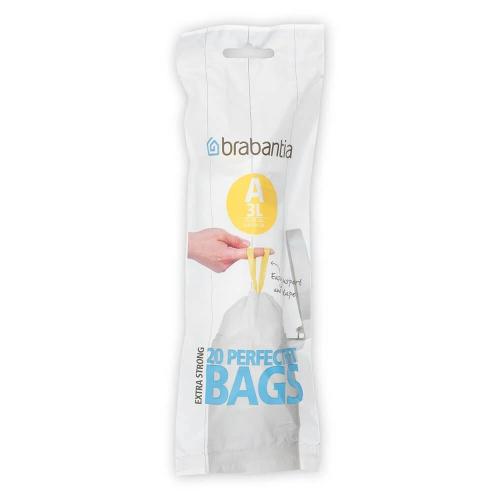 saco do lixo Brabantia PerfectFit Tipo A, 3 L