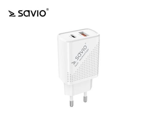 Carregador Quick Charge 3.0 Usb/Usb-C Branco