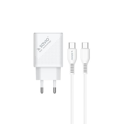 Cargador Savio Quick Charge 3.0 Usb/Usb-C