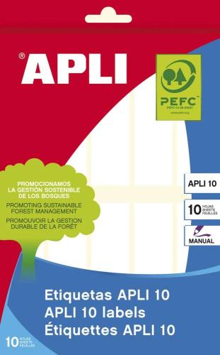 Apli 01643 Etiqueta Autocolante Rectângulo Perman.